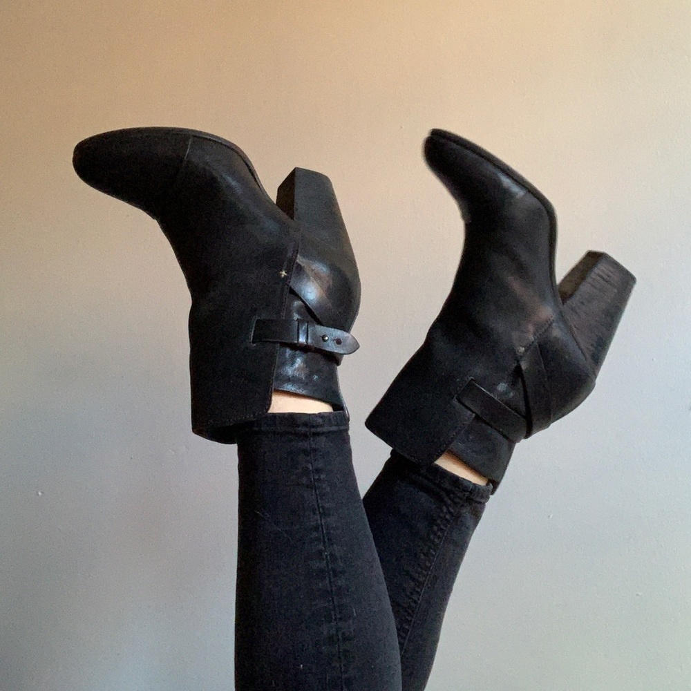 rag & bone Black Leather Booties